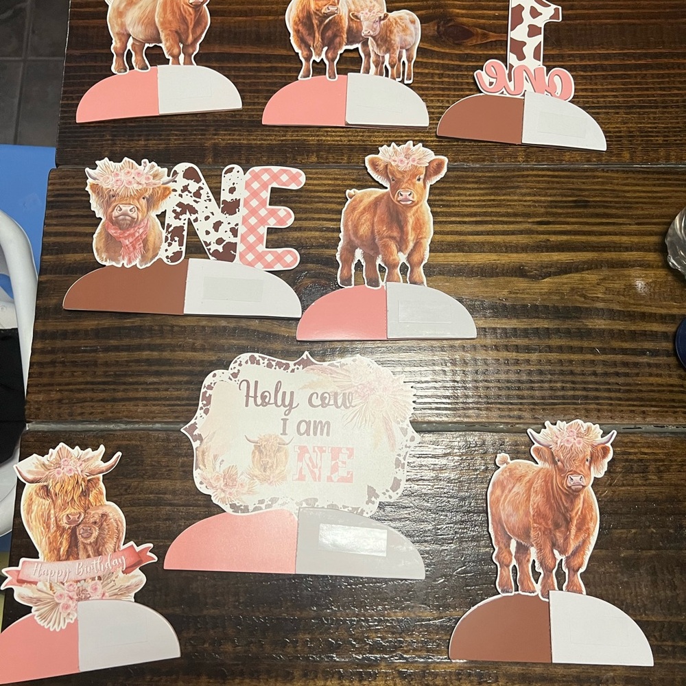 Cow Themed Birthday Table Decorations